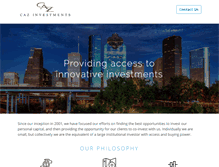 Tablet Screenshot of cazinvestments.com